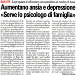Sperimentazione sullo Psicologo di Base nell’Assistenza Sanitaria Primaria nel Lazio